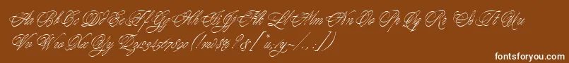 YoungBaroqueLetPlain.1.0 Font – White Fonts on Brown Background