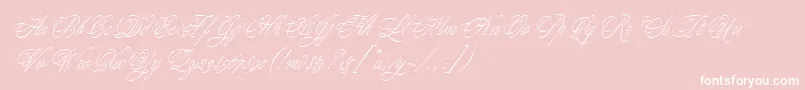 YoungBaroqueLetPlain.1.0 Font – White Fonts on Pink Background