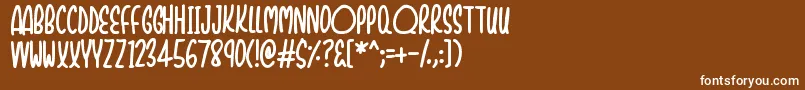 Czcionka Shockers – białe czcionki na brązowym tle