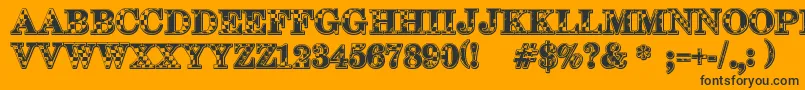 123 Go Font – Black Fonts on Orange Background