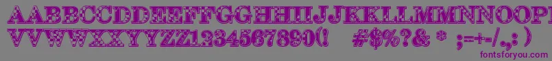 123 Go Font – Purple Fonts on Gray Background