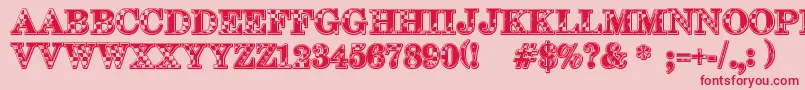 123 Go Font – Red Fonts on Pink Background