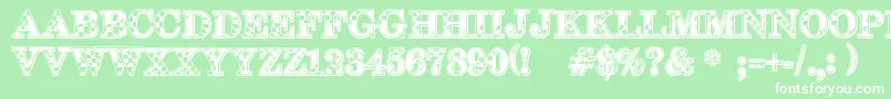 123 Go Font – White Fonts on Green Background