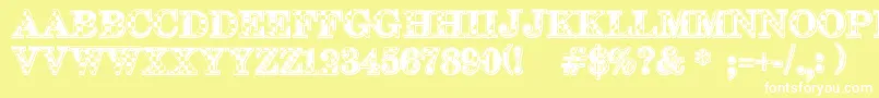 123 Go Font – White Fonts on Yellow Background