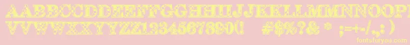 123 Go Font – Yellow Fonts on Pink Background