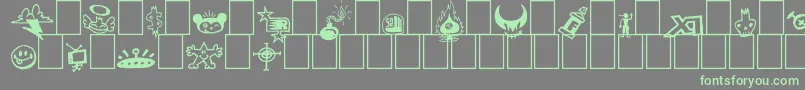 Weitere Informationen zur Signz-Schriftart Signz-Schriftart – Grüne Schriften auf grauem Hintergrund