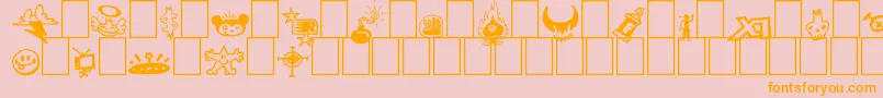 Signz Font – Orange Fonts on Pink Background
