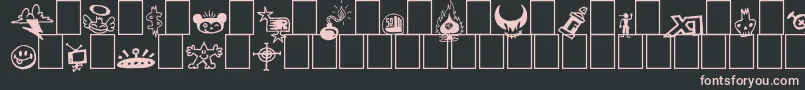 Signz Font – Pink Fonts on Black Background