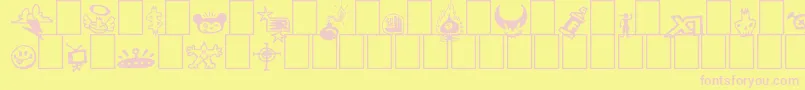 フォントSignz – ピンクのフォント、黄色の背景