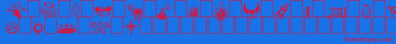 Шрифт Signz – красные шрифты на синем фоне