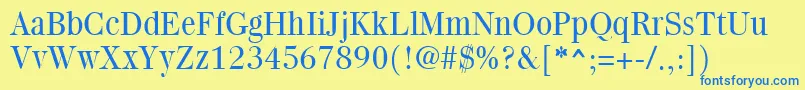Quantaslight Font – Blue Fonts on Yellow Background
