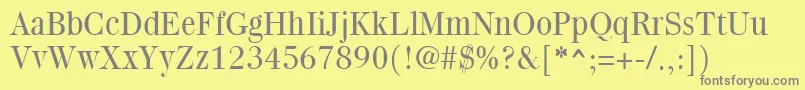 More about Quantaslight Font Quantaslight Font – Gray Fonts on Yellow Background