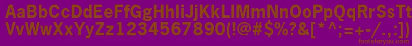 MacroBlackSsiBlack Font – Brown Fonts on Purple Background