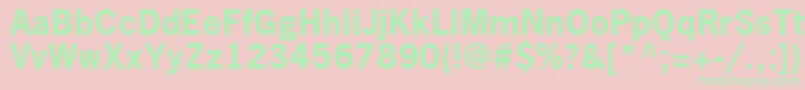 MacroBlackSsiBlack Font – Green Fonts on Pink Background