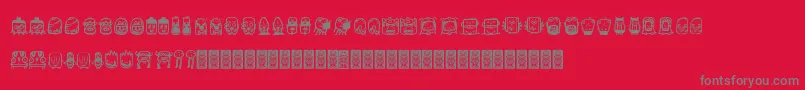 Aliendcoxy2 Font – Gray Fonts on Red Background
