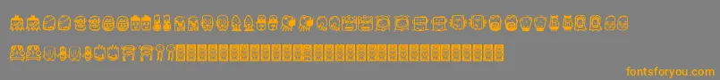 Aliendcoxy2 Font – Orange Fonts on Gray Background