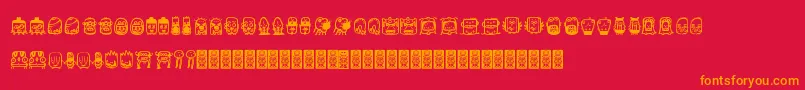 Aliendcoxy2 Font – Orange Fonts on Red Background