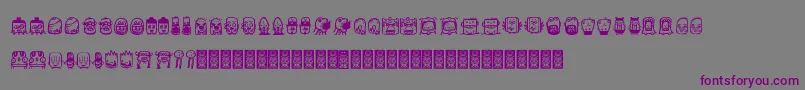 Шрифт Aliendcoxy2 – фиолетовые шрифты на сером фоне