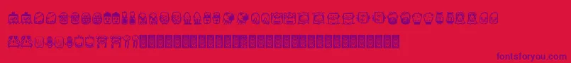 Шрифт Aliendcoxy2 – фиолетовые шрифты на красном фоне