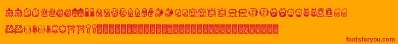 fuente Aliendcoxy2 – Fuentes Rojas Sobre Fondo Naranja