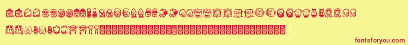 Aliendcoxy2 Font – Red Fonts on Yellow Background