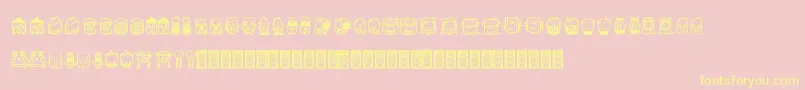 Aliendcoxy2 Font – Yellow Fonts on Pink Background