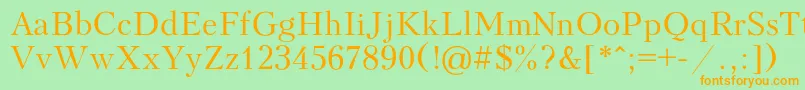 PeterburgRegular Font – Orange Fonts on Green Background