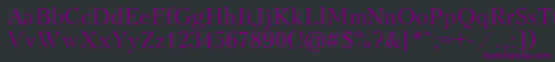フォントPeterburgRegular – 黒い背景に紫のフォント