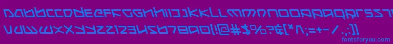 KoboldLeftalic Font – Blue Fonts on Purple Background