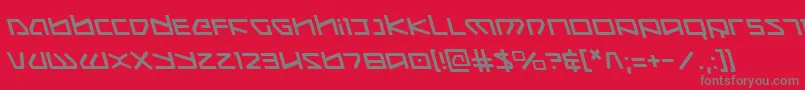 KoboldLeftalic Font – Gray Fonts on Red Background