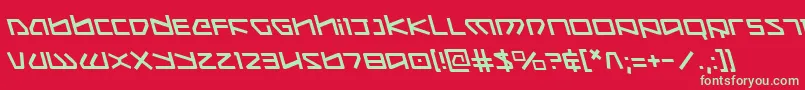 KoboldLeftalic Font – Green Fonts on Red Background