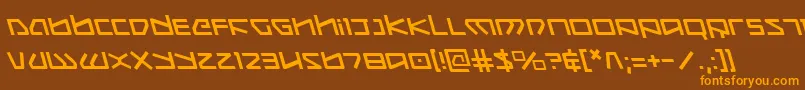 KoboldLeftalic Font – Orange Fonts on Brown Background