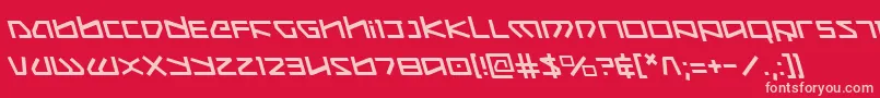 KoboldLeftalic Font – Pink Fonts on Red Background