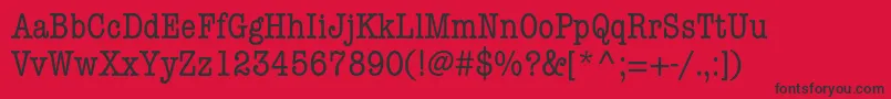 AmericantypewriterstdCond Font – Black Fonts on Red Background