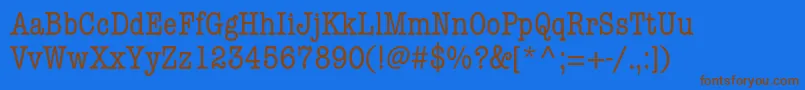 En savoir plus sur la police AmericantypewriterstdCond Police AmericantypewriterstdCond – polices brunes sur fond bleu
