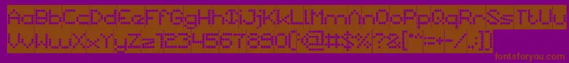 NanoInverse Font – Brown Fonts on Purple Background