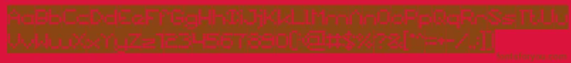 NanoInverse Font – Brown Fonts on Red Background