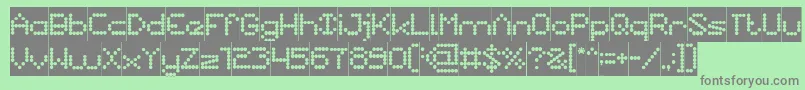 NanoInverse Font – Gray Fonts on Green Background