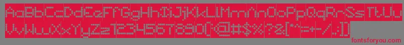 NanoInverse Font – Red Fonts on Gray Background