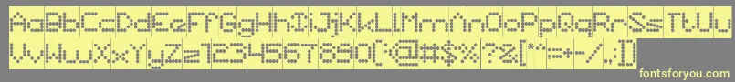 Czcionka NanoInverse – żółte czcionki na szarym tle