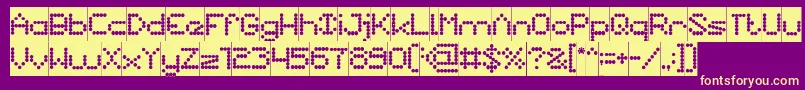 NanoInverse Font – Yellow Fonts on Purple Background