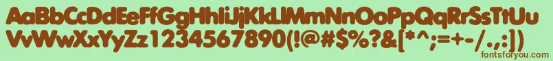 Exposurecthree Font – Brown Fonts on Green Background