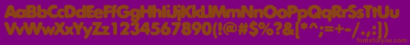 Exposurecthree Font – Brown Fonts on Purple Background