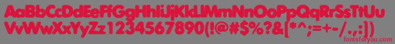 Exposurecthree Font – Red Fonts on Gray Background