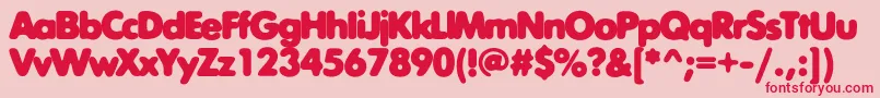 Exposurecthree Font – Red Fonts on Pink Background