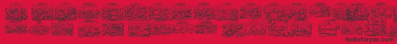 MyFontQuraan9 Font – Black Fonts on Red Background