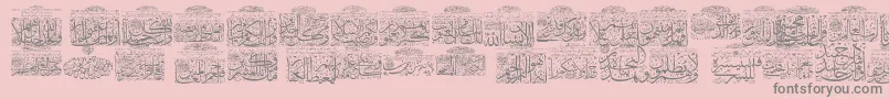 MyFontQuraan9 Font – Gray Fonts on Pink Background