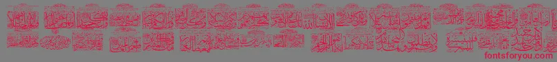 MyFontQuraan9-Schriftart – Rote Schriften auf grauem Hintergrund