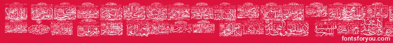 MyFontQuraan9 Font – White Fonts on Red Background