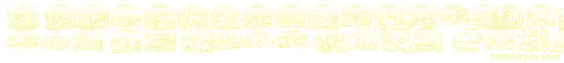 More about MyFontQuraan9 Font MyFontQuraan9 Font – Yellow Fonts on White Background